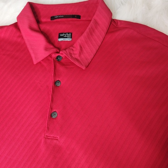 Nike Other - Nike Fit Dry Polo Shirt Mens Red‎ Tiger Woods Collection XL